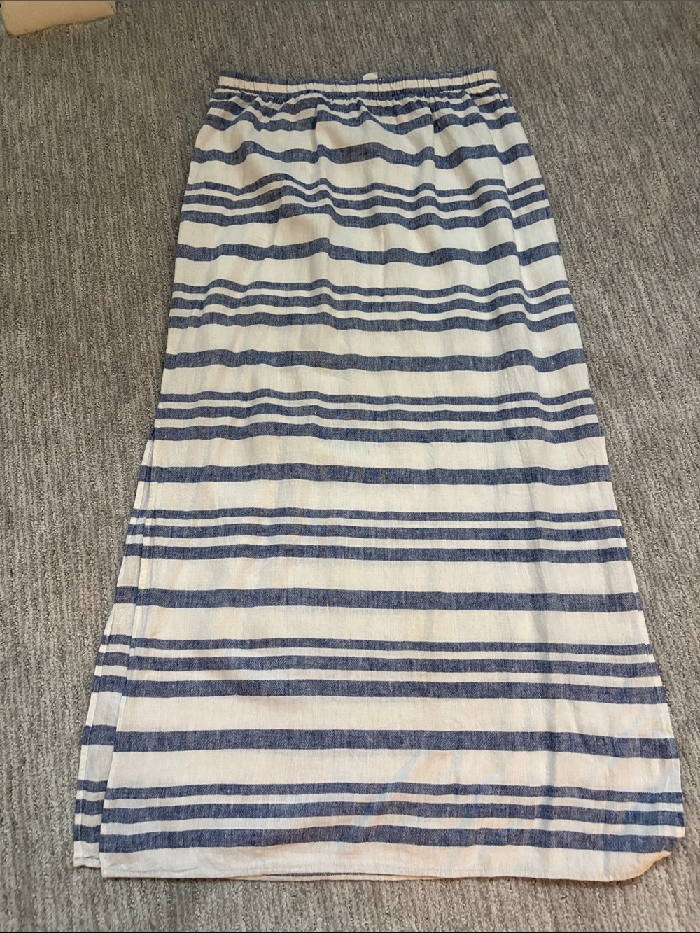 Old Navy Blue and White Striped Maxi Skirt
